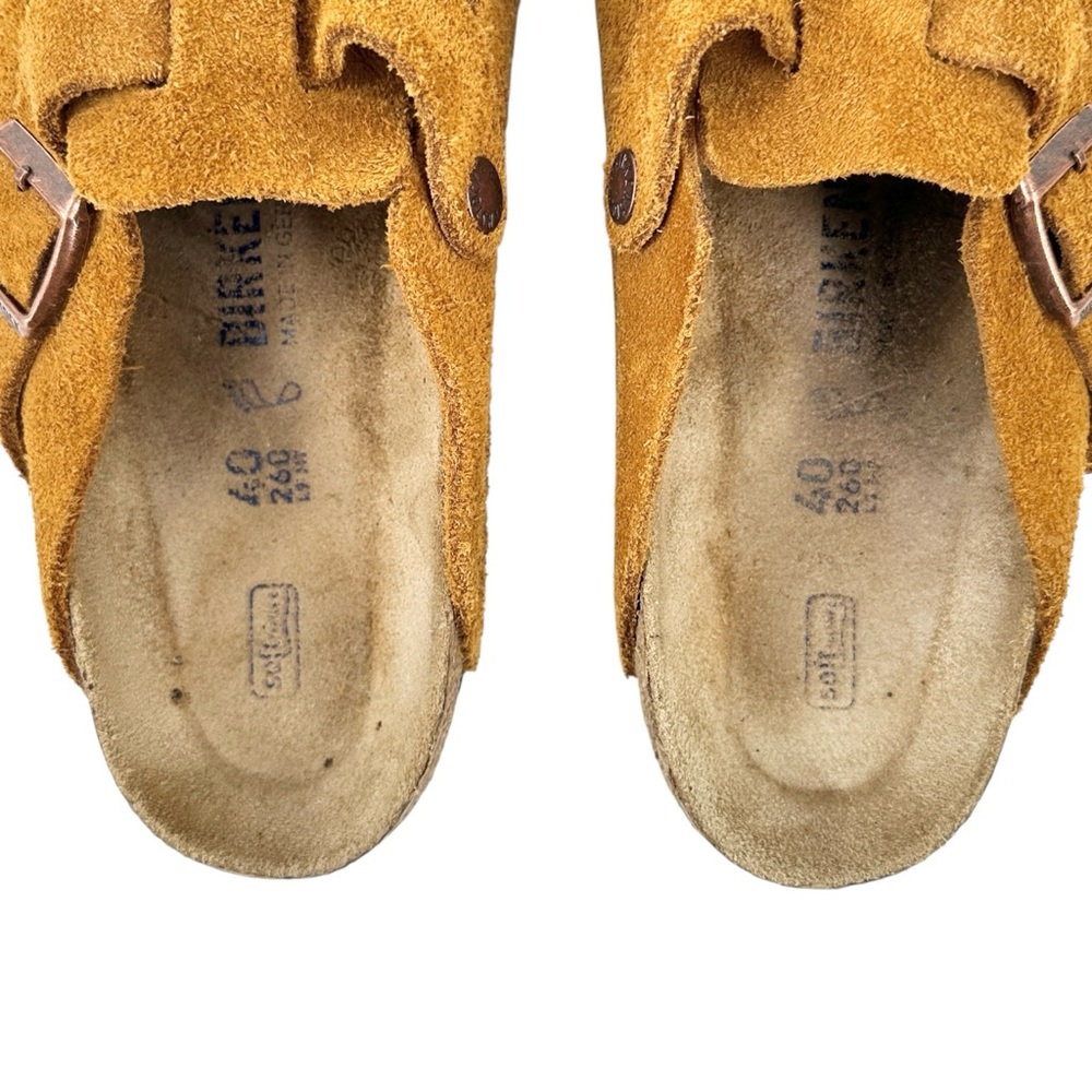 Birkenstock Boston Clog in Mink - Brown Suede Leather Flat Clogs Mules sz 40 - Picture 5 of 7